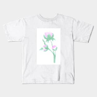 flower, plant, nature, spring, flowers, bud, watercolor, hand drawn, illustration, design Kids T-Shirt